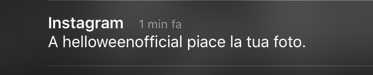 Helloween Official Instagram Like Notification